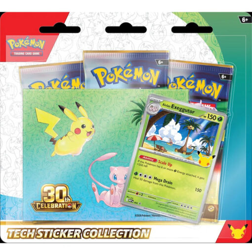 Pokemon TCG 30th Celebration Tech Sticker Collection Alolan Exeggutor ENG