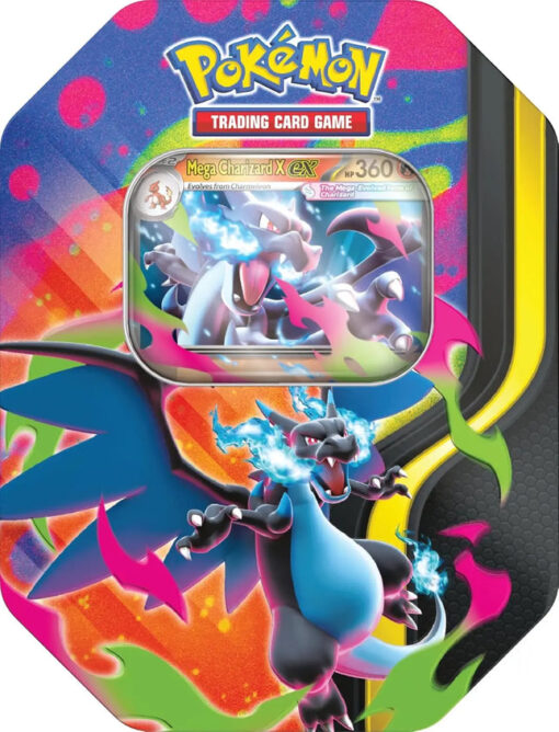 Pokemon TCG Mega Charizard X ex Tin English