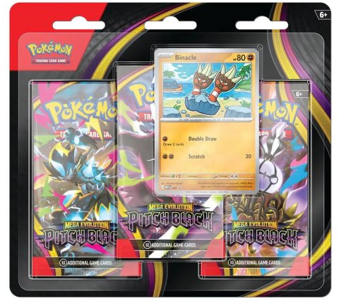Pokemon TCG Mega Evolution - Pitch Black 3 Booster Blister: Binacle English