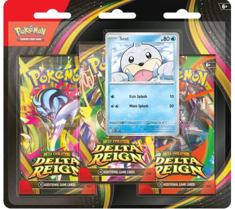 PREORDER – Pokemon TCG Mega Evolution - Delta Reign 3 Booster Blister: Seel English