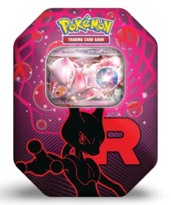 Pokemon TCG Team Rocket's Mewtwo ex Tin (4 Packs) English