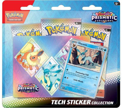 Pokemon TCG Scarlet & Violet Prismatic Evolutions Tech Sticker Blister: Glaceon English