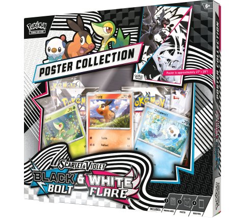 Pokemon TCG Scarlet & Violet Black Bolt and White Flare Poster Collection English